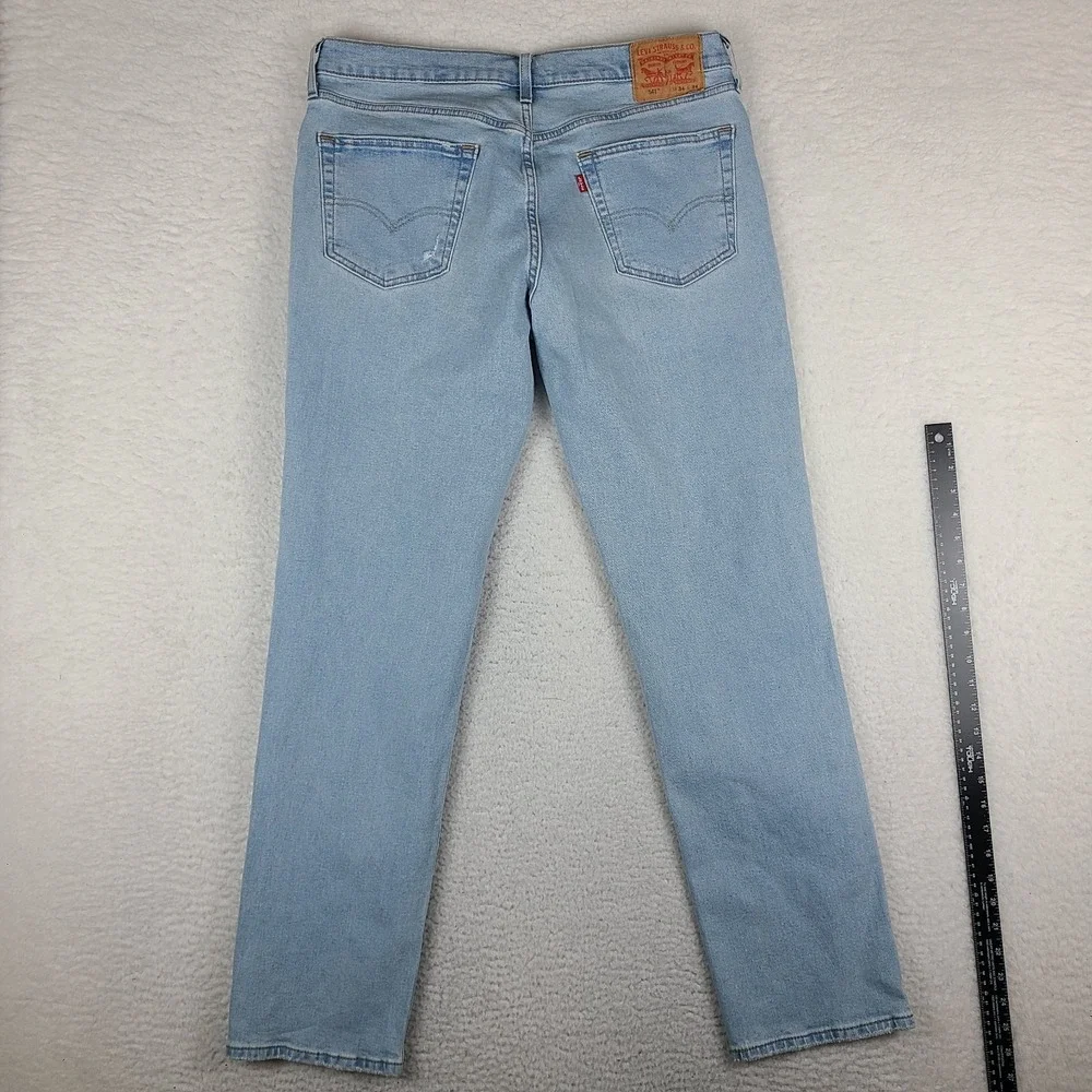 Levi's 541 Jeans Mens 34x34 Blue Athletic Taper Light Wash All Season Tech Denim